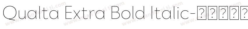 Qualta Extra Bold Italic字体转换